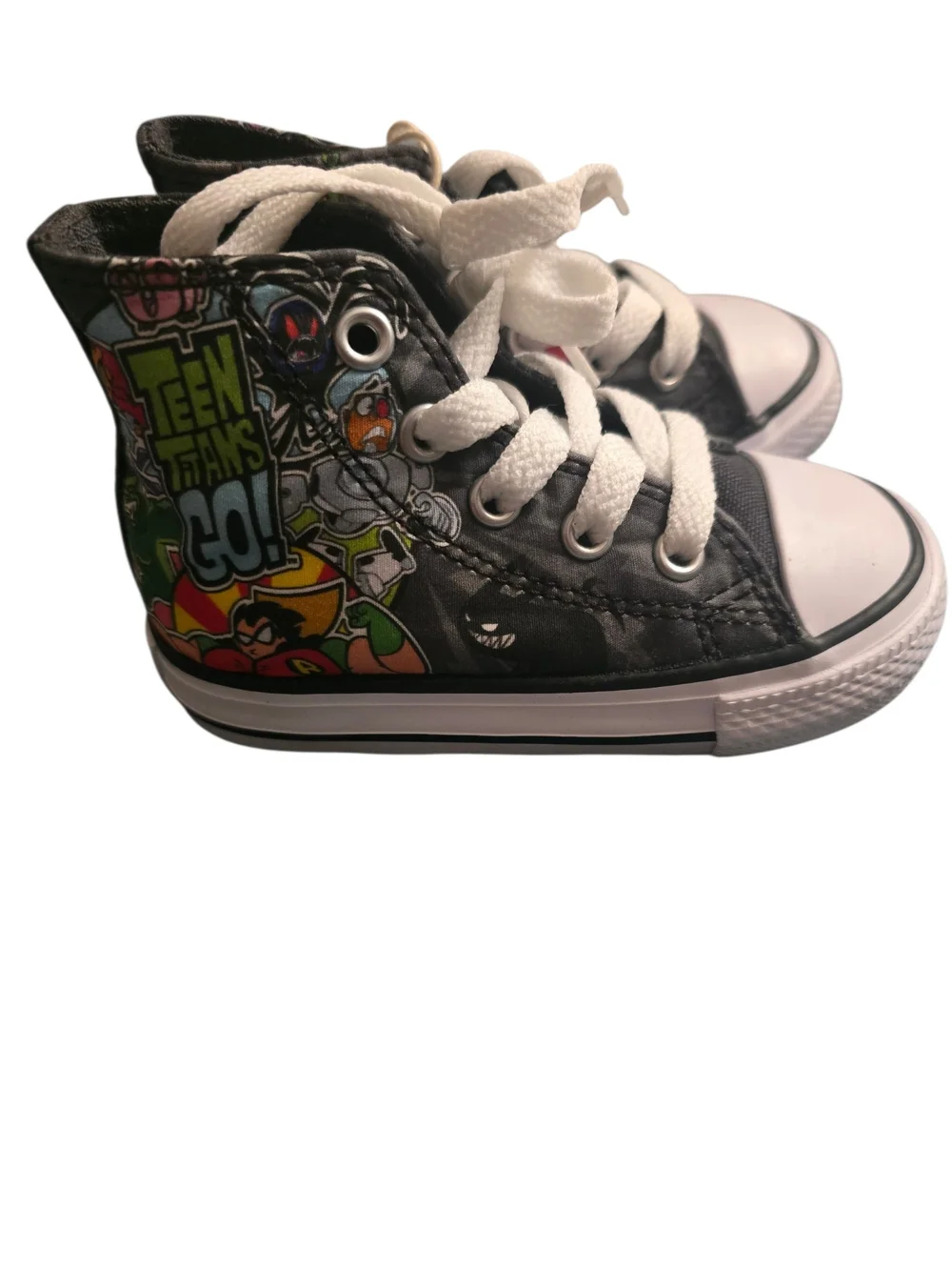 Converse DC COMICS TEEN TITANS GO!! Kids' Black Multi Cartoon High-Top Sneakers